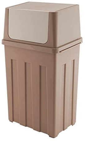 luckxuan Poubelle/Bac Ordure 30l Grande Capacité Ménage Poubelles Salon Bureau Corbeille École Dortoir Couvert Corbeille Poubelle Cuisine (Color : Bruin)