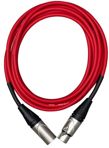 CASCHA Advanced Line - Cable de micrófono (6 m), color rojo