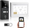 GVS - IP Video Türsprechanlage mit Türöffner, Fingerprint & RFID, HD Kamera, 2X 10 Zoll Monitor & App - Smarte Video Türklingel mit Kamera & Gegensprechanlage für 1 Familienhaus (AVS5446A)