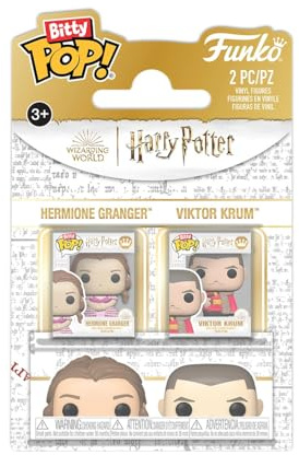 Funko Pop! Bitty 2 Pack Harry Potter and the Goblet of Fire - Hermione & Krum - 7/8 - Gift Idea - Party Socks - Cake Decoration