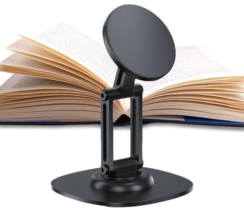 Telefonhalterung für den Schreibtisch, magnetisch, höhenverstellbar, zusammenklappbar, um 360 Grad drehbar, für die meisten Smartp-Tablets