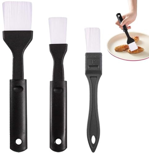 3 Pcs Pastry Brushes for Baking, Food Brushes for Cooking Basting Brush, Cooking Brush Oil Applicable to Home Chefs & BBQ Enthusiasts and Spread Milk and Egg, Barbecue Bakings Tools