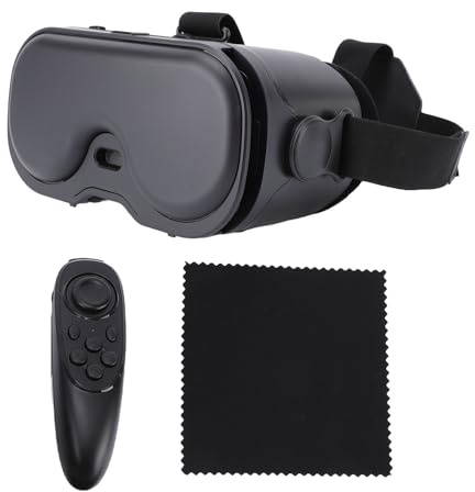 Plyisty 3D VR-Headset För Telefoner 5–7 Tum, Virtual Reality 3D VR-Glasögon, Anti-Blått Ljus, 120° FOV Justerbart, Myopivänligt, Med Bluetooth-Kontroll, För Nybörjare