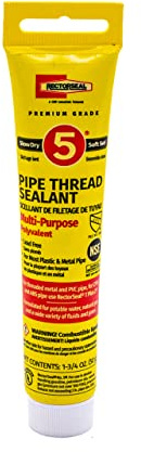 RectorSeal No. 5 25790 Pipe Thread Sealant, Lubricates & Protects Threads, Soft Setting, Slow Drying, & Permits Easy Breakout and Contains No Other Metals, 1.75 oz