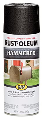 Rust-Oleum 7215830 Stops Rust Hammered Spray Paint, 12 oz, Black
