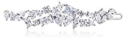 QUKE Damen Leuchtenden Zirkonia Kristall Elegant Haarspangen Braut Hochzeit Schmuck Haar Clip Haarnadel Für Frauen Mädchen