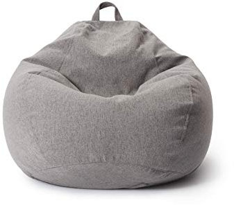 Lumaland Sitzsack Comfort Line | Indoor Beanbag 70x80x50cm mit mehr als 1 Mio. anpassbaren EPS-Perlen | Weiches & Komfortables Bodenkissen | Sessel für Kinder & Erwachsene | 120 L Volumen [Hellgrau]