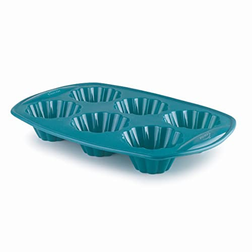 Lacor Stampi per Pasticceria al Platino, Stampo per Flan Riccio, Stampo in Silicone al Platino, Antiaderente, Flessibile, Senza Bpa, Sicuro per Microonde, 6 Cavità, 0,1 L x 6, 68762