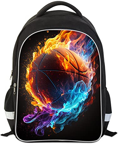 RTBBCKS School Backpack for Boys, Basketball Backpack for Boys School Bag Suitable for 6-18 Kid, for Children Teens Elementary Middle School Bookbag Travel Back.