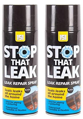 PNJB, 151 Stop That Leak Repair Leak Repair Spray, Stop the Leak Sealer Spray Waterproof Sealant for Pipe Leaks, Cracks Instant Solution, 400ml (2 Pcs)