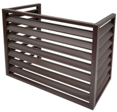 Air Conditioner Privacy Fence, Outdoor Unit Air Conditioner Cover, Trash Can Decorative Slat Fence, Louver Grid Panel, Aluminum Alloy for Outdoor Privacy Protection Air Conditioner or Trash Can ( Colo