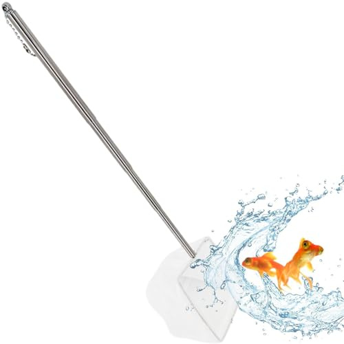 Rete da pesca per acquari con manico estensibile lungo 5-15 pollici | Rete per laghetto piccola rete per acquario per catturare pesci e gamberetti