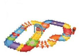 VTech - Tut Tut Bolides, Super Pack Multipistes Twist, pour Circuit Voitures, Extensions des Univers de Jeu + Atelier SOS Réparations avec Voiture Marvin Super Tuning, Garage Voitures