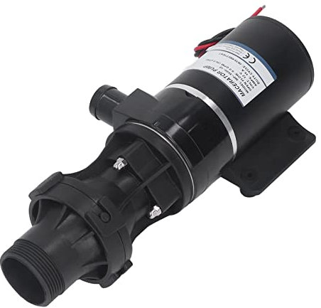 12V Macerator Waste Self Priming RV Mount Motor, Quick Release Pump for Boat Home Industry, with 1-1/2in Male Thread Joint (DC12V)