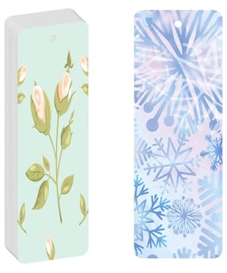PULIANGLIU 50 Feuilles Papier Aquarelle 15x5 cm, Bloc | Papier Peinture Acrylique et Aquarelle Blanc pour DIY Marque-page, Cartes de Vœux, Postales, 50 Pièces