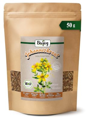 Biojoy BIO Johannesört, torkad, te, 50 g | Löst örtte, skuren, Hypericum perforatum L.