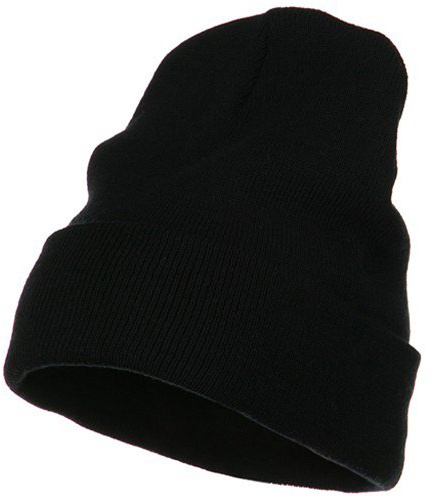 e4Hats.com Big Size Acrylic Long Beanies-Black OSFM