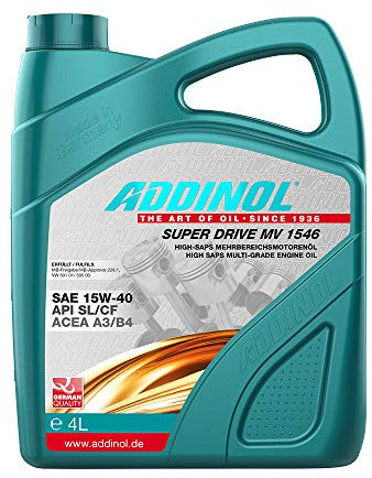 ADDINOL SUPER DRIVE MV 1546 15W-40 A3/B3 Motorenöl, 4 Liter