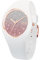 Ice-Watch - ICE lo White pink - Weiße Damenuhr mit Silikonarmband - 013427 (Small)