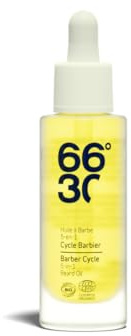66°30 - Huile à Barbe Bio - 8 Huiles Végétales - Adoucit, Lisse, Hydrate - 5-en-1-30ml