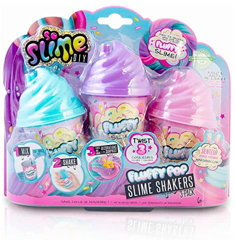 SO DIY Canal Toys Slime Fluffy-Pack mit 3 Shakers-SSC 101, Mehrfarbig