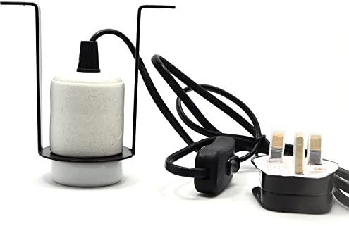 Arigoul Reptile Ceramic Heat Lamp Holder E27 Bulb Pet Heater Bracket for Snake, Turtle, Lizard and Other Reptile