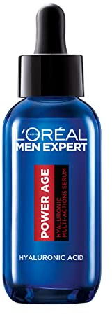 L'Oréal Sérum de Ácido hialurónico para hombre, Para pieles envejecidas, secas y apagadas, Men Expert Power Age, 30ml