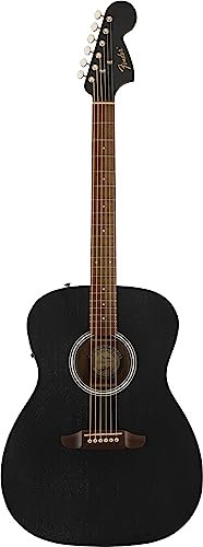 Fender Monterey Standard Acoustic Guitar, Walnut Fingerboard, Black Top