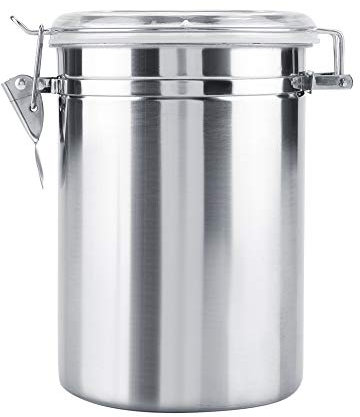 Food Storage Jar, Stainless Steel Coffee Container Can Vacuum Sealed Storage Canister for Sugar Tea Bean Spice(1800ML)
