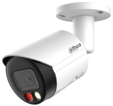 Dahua Telecamera IP di sorveglianza IPC-HFW2249S-S-IL-0280B 2MP, tipo proiettile, interno/esterno, filo, IP67, 1920 x 1080, visione notturna, microfono