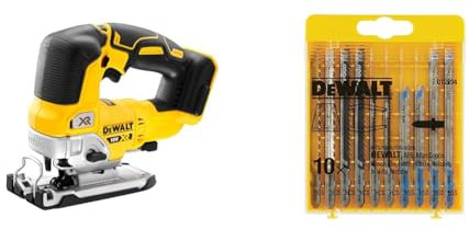 DEWALT DCS334N-XJ Cordless Jigsaw - XR 18V Brushless Yellow - Bare Unit + Suitable Power Tool Accessory