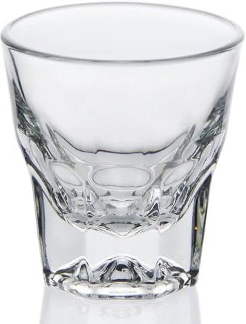 Necessia Premium Professional Barista Glassware, 4.5 oz (Set of 4) – Heat-Treated Tempered Rim Espresso Cups – Crystal Clear & Durable Small Tumblers for Elegant Cortado and Macchiato Shots