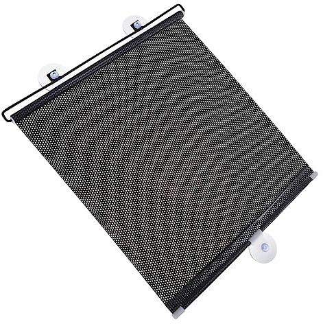 Persiana PVC Enrollable para Ventana Opaca con Ventosas, Negra