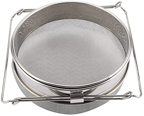 Spacnana Justerbar Armar Honungsfilter Dubbelskikt Rostfritt Stål Filter Set Snabb Ansträngning Passar de Flesta Hinkar