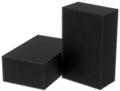 Pawfly 2 Pack Aquarium Filter Media Pad for Fish Tank Filters Aquarium Filter Media Sponge Filter Floss Roll for Sumps Ponds Hydroponics, 40 PPI Foam Floss for Water Filtration, 19 x 12 x 7 cm