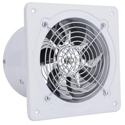 NULYLU Ventilatore Di Scarico Da Parete 6 Pollici Bianco Motore Robusto, Valvola Automatica Anti-infiltrazioni e Schermo Protettivo, Per Cucina Bagno Wc