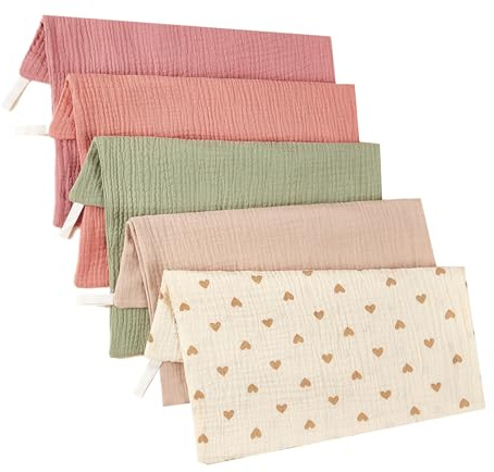 Bavoir pour bébé garçon et fille de 0 à 12 mois - Respirant et confortable - Avec crochet de suspension - Gant de toilette pour tout-petits - Pour garçon