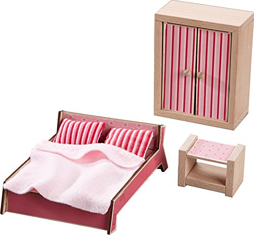 HABA 301988 Little Friends - Puppenhaus-Möbel Schlafzimmer für Erwachsene