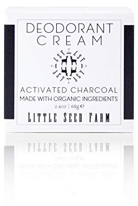 Little Seed Farm All Natural Deodorant Cream - Activated Charcoal - Aluminum Free Deodorant for Women or Men, Net Wt. 2.4oz | 68g