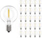 Svater G40 LED Lampadina di ricambio per Catena Luminosa AC220-240V E12 Edison Stile Vintage Luce Caldo Giallo 2700K Filamento 1W Plastica Angolo 360 Gradi Dimmerabile 25pcs (Non per le luci solari)