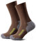 Piarini 2 Paar Coolmax Wandersocken Outdoorsocken Funktionssocken lang braun 39-42