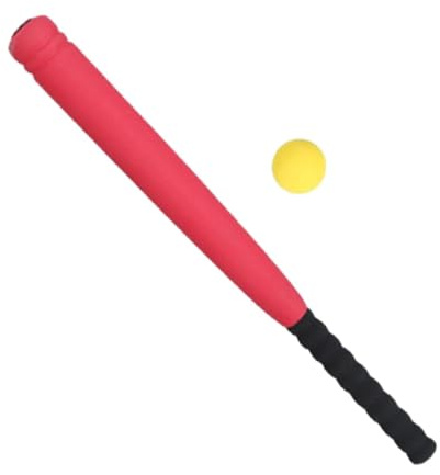 KIOALXZ Juegos de béisbol para niños. Bate de Esponja. Máxima diversión y Seguridad. Participación Activa. Fomenta Las Habilidades Deportivas. Juego de , Rojo , 54 centímetros