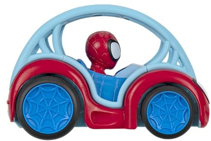 Power Rollers (Spidey) de Ses Amis Extraordinaires de Marvel - Voiture de 15 cm Qui Recule et Qui se retourne - Jouets mettant en Vedette Les Spideys sympas de Ton Quartier, Noir