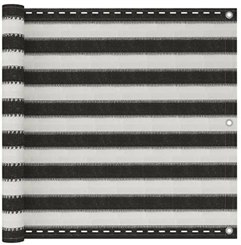 vidaXL Balkon-Sichtschutz HDPE 90x300 cm Anthrazit und Weiß