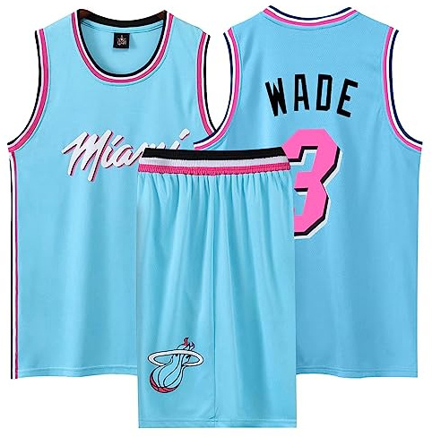 2 Teiliges Kinder/Erwachsener Basketball Set,Kinder/Erwachsener ärmelloses Atmungsaktives Basketball Shorts und T-Shirt 3# Kinder/Erwachsener Basketball Jersey & Basketball Shorts Blau L