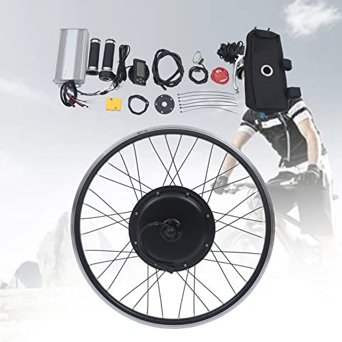 Lightakai E-Bike Conversion Kit, 1500W 48V Elektrofahrrad Umbausatz LCD Hinterrad E-Bike für 26-Zoll-Fahrräder