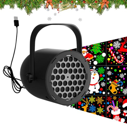 Genérico Proiettore di luce a di neve - Proiettore a LED natalizio 9,6 x 9,3 x 10,5 cm, illuminazione natalizia per esterni, decorazione paesaggio invernale | festivo per decorazione domestica
