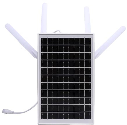 Router 4G LTE Solar para Exterior, Extensor WiFi 6 Solar con Ranura para Tarjeta SIM, Batería de 18000mAh y Panel de 12W, Repetidor WiFi Solar Impermeable IP66 de Largo Alcance