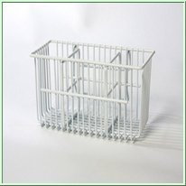 White Plastic Coated Wireware Cutlery Draining Basket