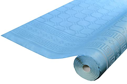 Pro Nappe - Cod. R482539I - Tovaglia a rotolo in carta damascata 1,18 x 25 Mt - 83 coperti - Carta dal motivo universale, offre eleganza e sobrietà - Colore turchese